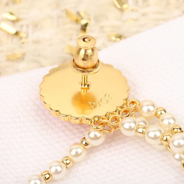 18K Petit CD Tassel Earrings - 图片 5