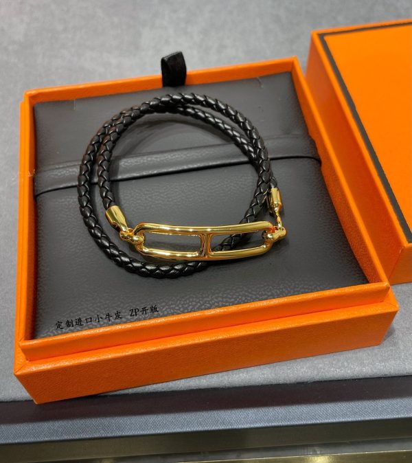 18K Roulis Double Tour Black H Bracelet - 图片 6