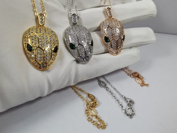 18K BV Serpenti Emerald Necklace - 图片 9