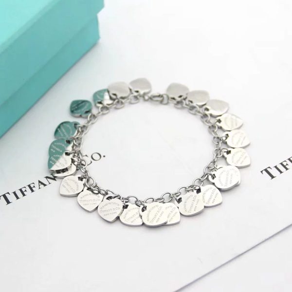 18K T Heart Tag Bracelet - 图片 3