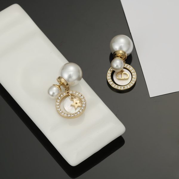 18K CD Tribales Pearl Earrings - 图片 5
