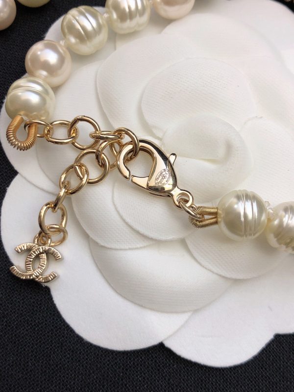18K CC Pearl Choker Necklace - 图片 7