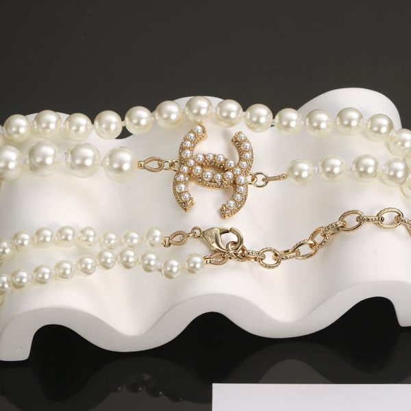 18K CC Long Pearls Necklace - 图片 6