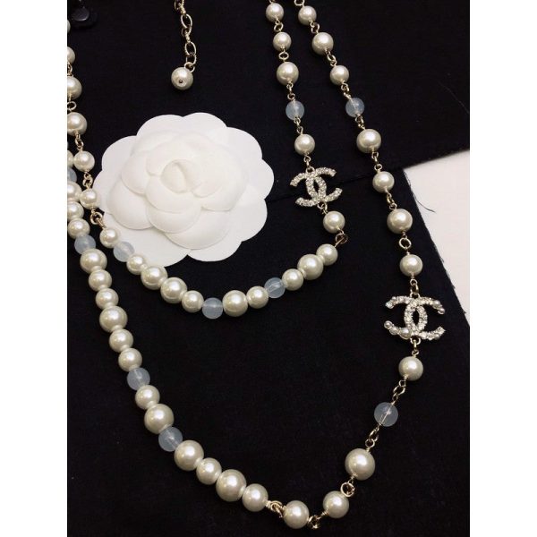 18K CC Long Pearl Necklace - 图片 7