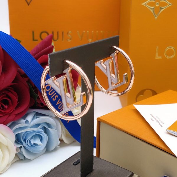 18K Louis Louise Hoop Pearls Earrings - 图片 6