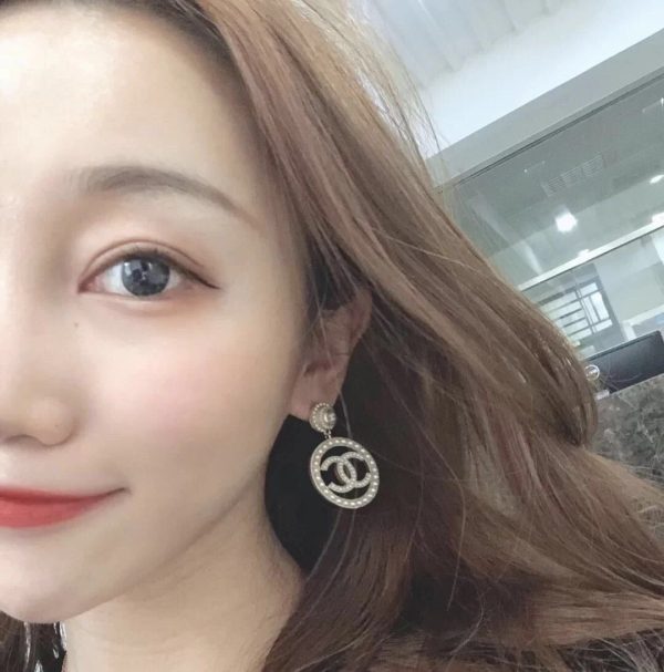 18K CC Pearl Earrings - 图片 7