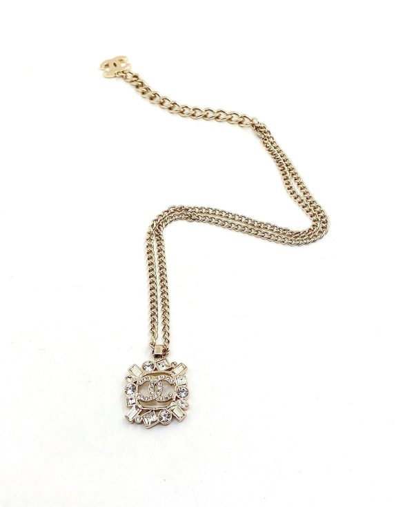18K CC Diamonds Pendant Necklace - 图片 6