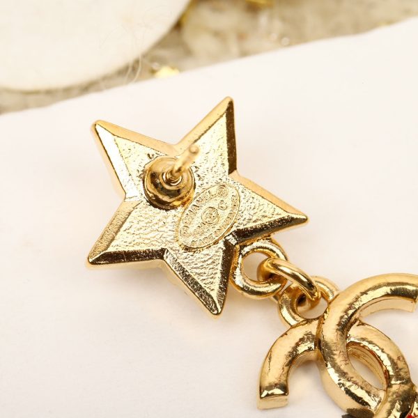 18K CC Star Crystals Earrings - 图片 7