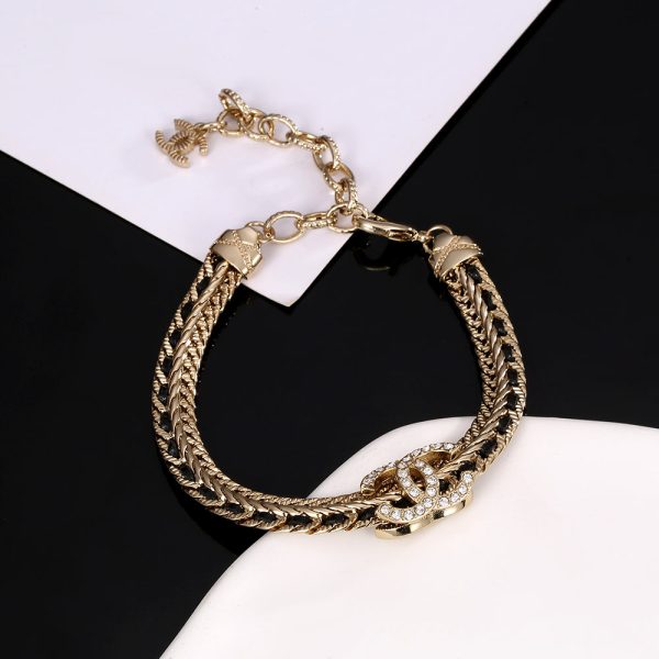 18K CC Strass Chain Bracelet - Image 6