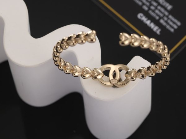 18K CC Open Cuff Bracelet - Image 6