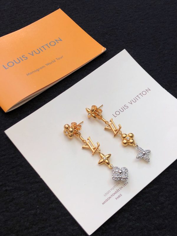 18K Louis Monogram Earrings - 图片 6