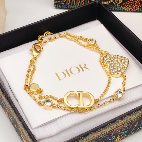 18K Petit CD Heart Diamonds Bracelet