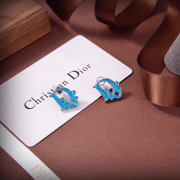 18K CD Blue Earrings - 图片 6