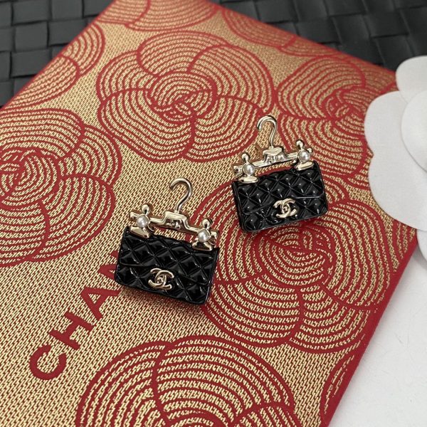 18K CC Classic Bag Pendant Earrings - Image 5