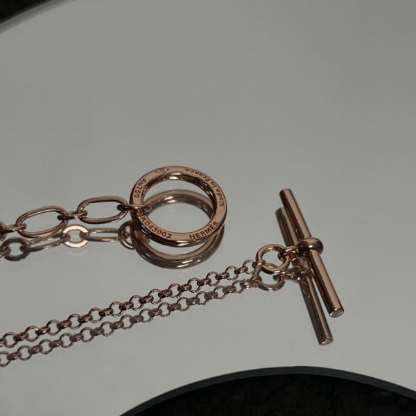 18K Chaine D'ancre Chain H Necklace - 图片 6