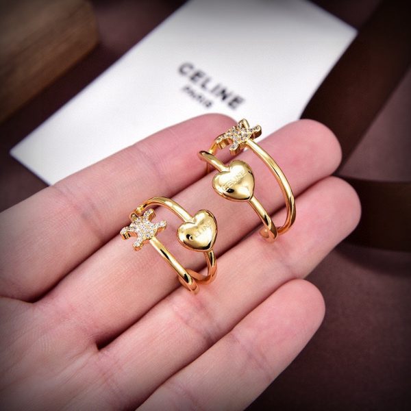 18K Triomphe Heart Earrings - Image 6