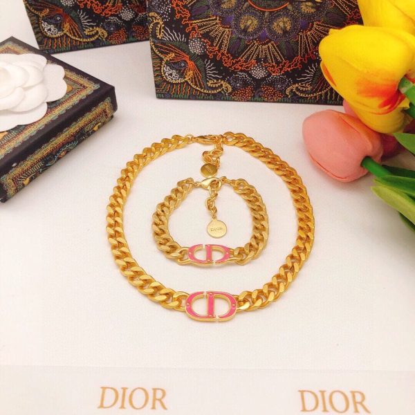 18K CD 30 Montaigne Pink Choker Necklace - 图片 4