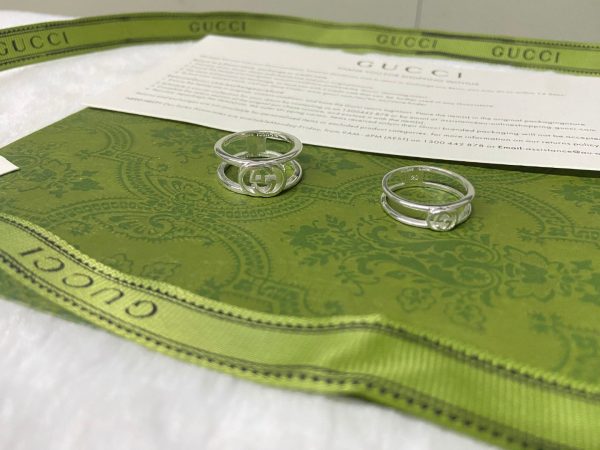 Double G Interlocking G Wide Open Ring - Image 5