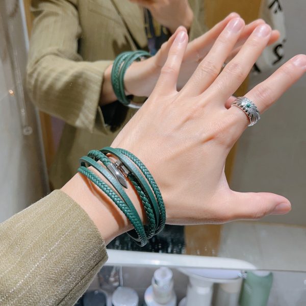 18K Double G Anger Forrest Green Bracelet - 图片 7