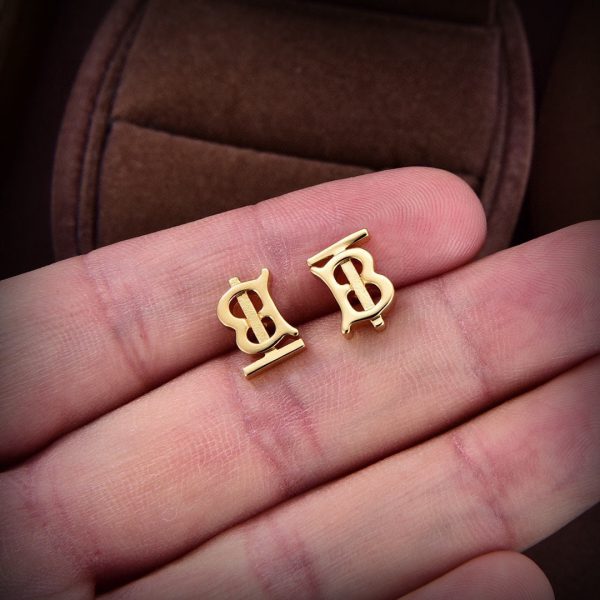 18K BB Logo Earrings - 图片 2