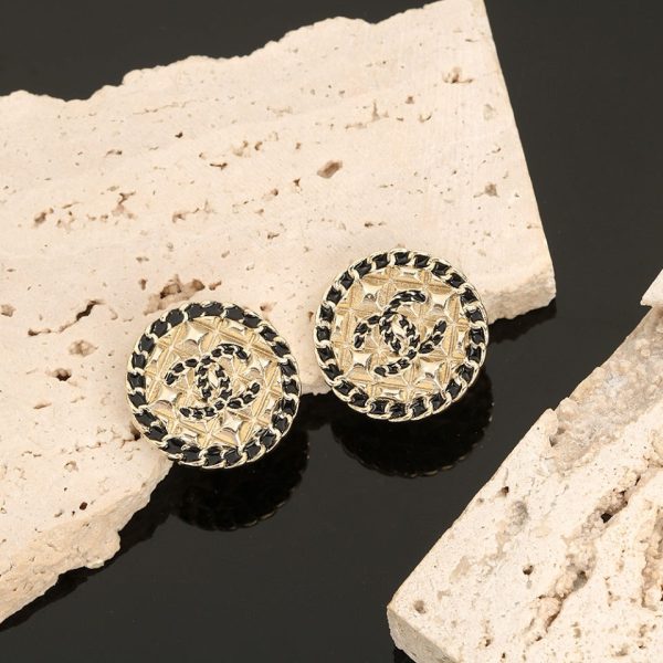 18K CC Strass Earrings - 图片 3