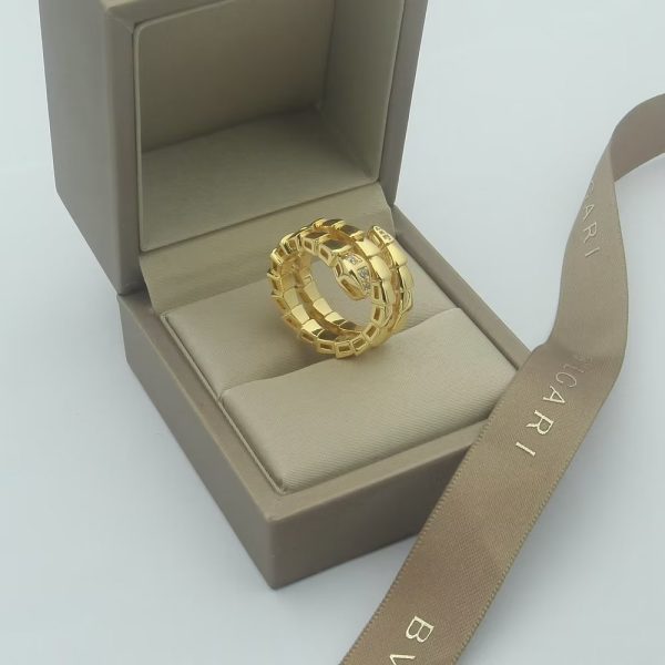 18K BV Serpenti Viper Demi Diamond Ring - Image 10