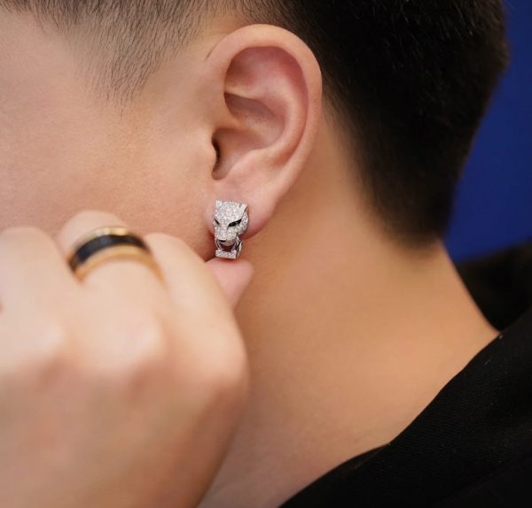 18K Panthère De Diamond Earrings - 图片 8