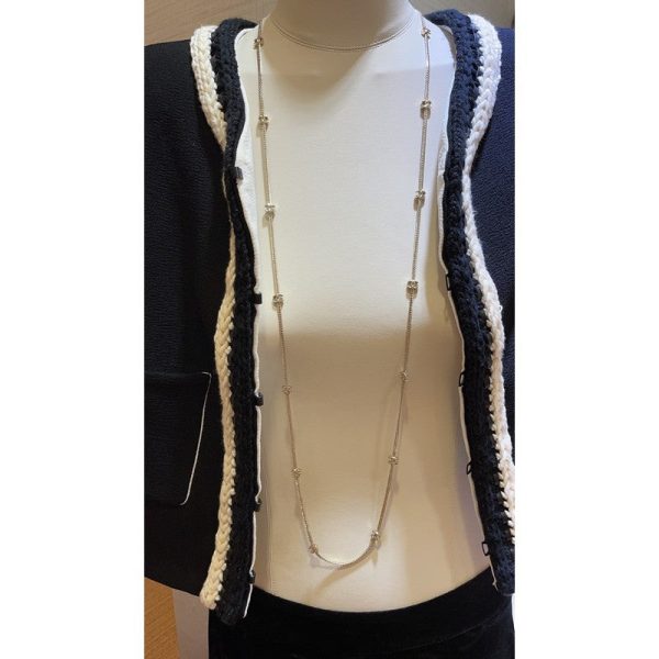 18K CC 24B Flowers Long Necklace - 图片 4