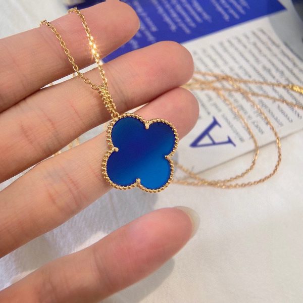 18K Magic Alhambra Agate Clover Necklace - 图片 11