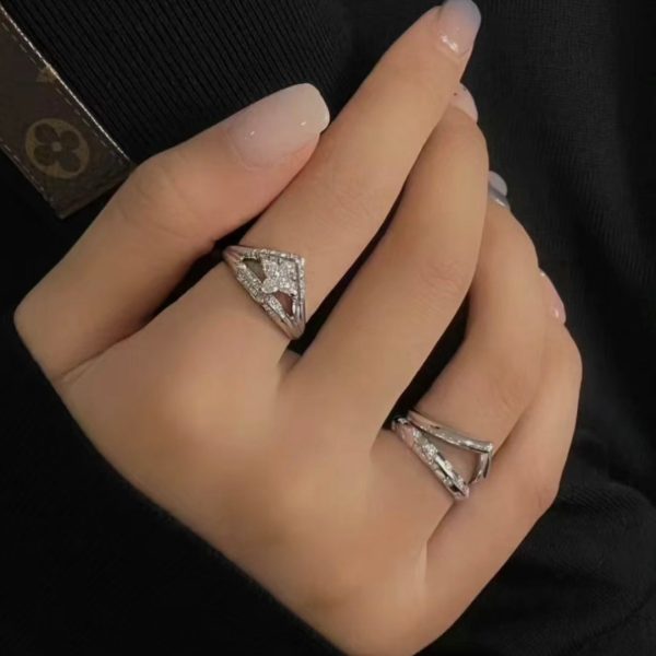 18K Louis Damier Diamonds Ring - 图片 6