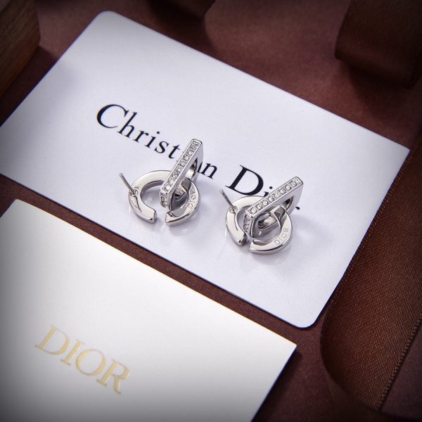 18K CD Lock Earrings - 图片 6