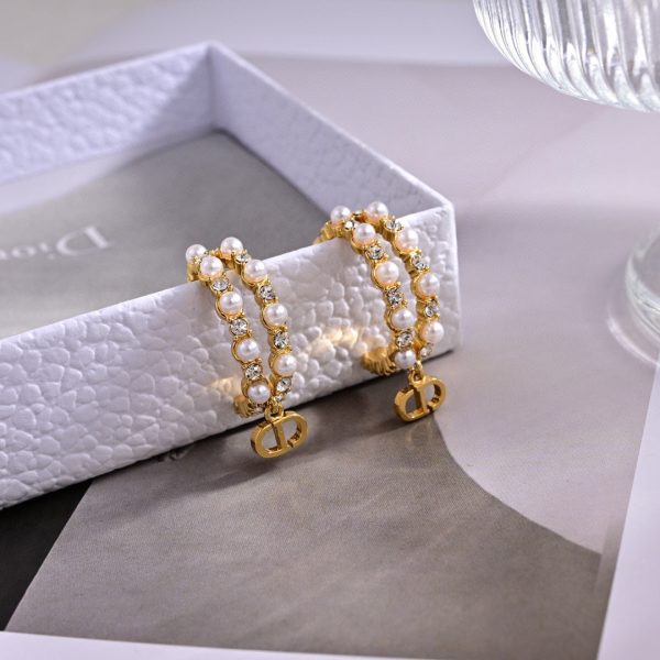 18K Petit CD Treasure Earrings - 图片 2
