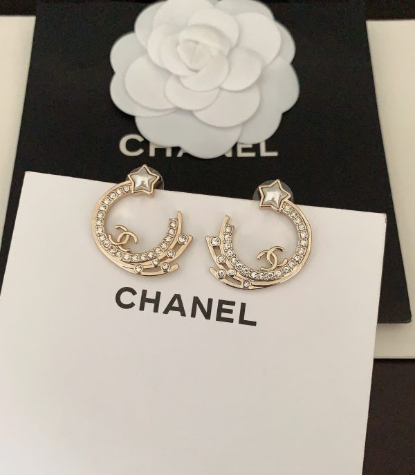 18K CC Crystals Earrings - 图片 6