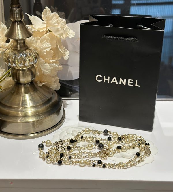 18K CC 24S Long Pearls Necklace - 图片 2