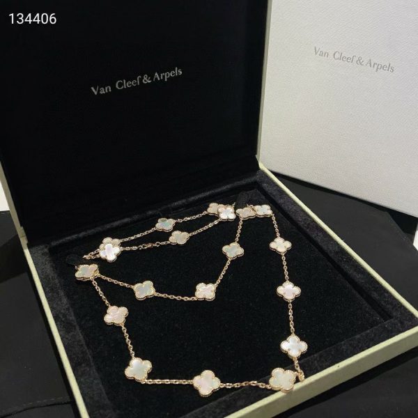 18K Vintage Alhambra 20 Motifs Long Necklace - 图片 7