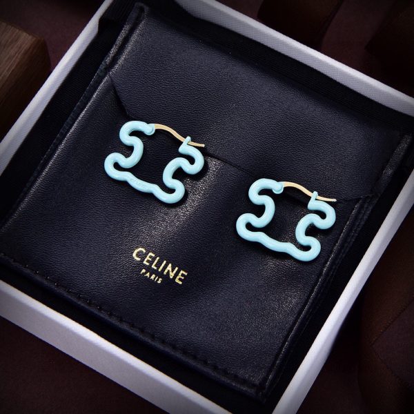 18K Triomphe Color Resin Earrings - Image 5