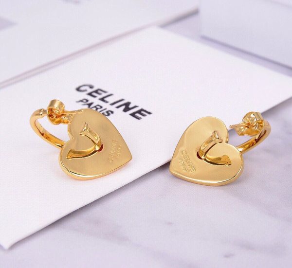 18K Triomphe Red Heart Earrings - 图片 4