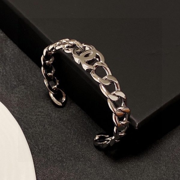18K CC Open Cuff Bracelet - Image 6