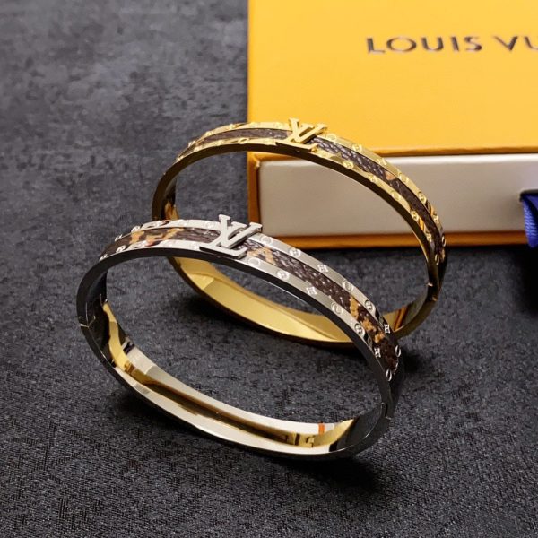 18K Louis Leather Vintage Bracelet - 图片 6