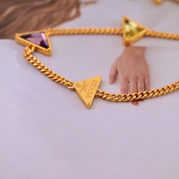 18K Pra Eternal Gold Semi-Precious Stones Necklace - 图片 6