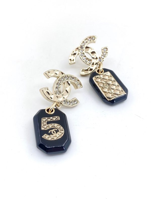 18K CC No.5 Perfume Bottle Earrings - 图片 6