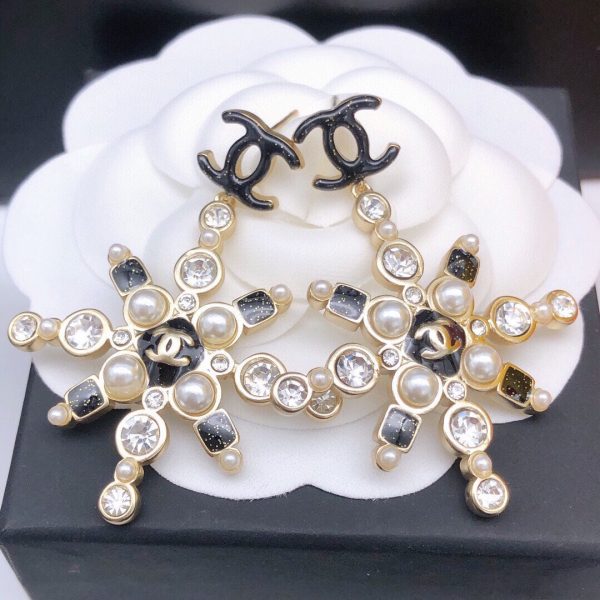 18K CC Snow Flowers Earrings - 图片 5