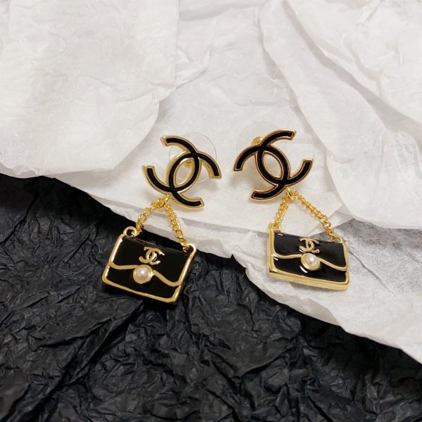 18K CC Classic Bag Pendant Earrings - Image 4