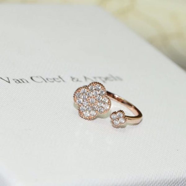 18K Magic Alhambra Diamond Ring - 图片 4
