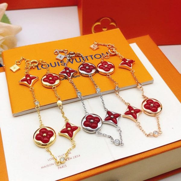18K Louis Blossom Red Flower Bracelet - 图片 3