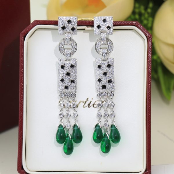 18K Panthère De Diamond Earrings - 图片 6
