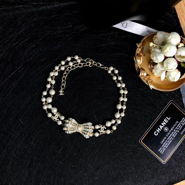 18K CC Bow Choker Necklace - 图片 8