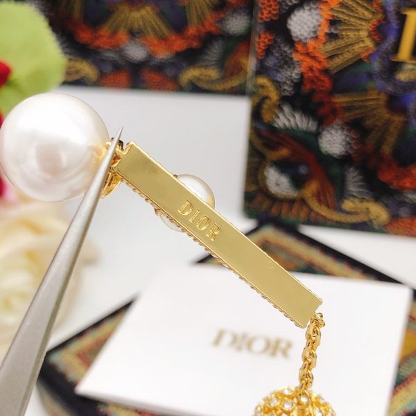 18K CD Tassel Diamonds Earrings - 图片 6