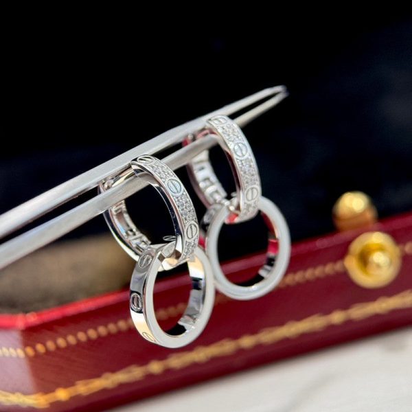 18K Love Pave Diamond Earrings - 图片 9