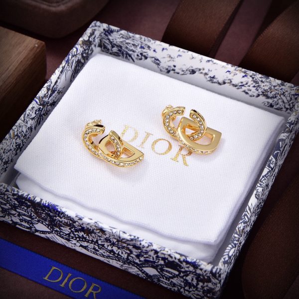 18K CD Lock Earrings - 图片 6